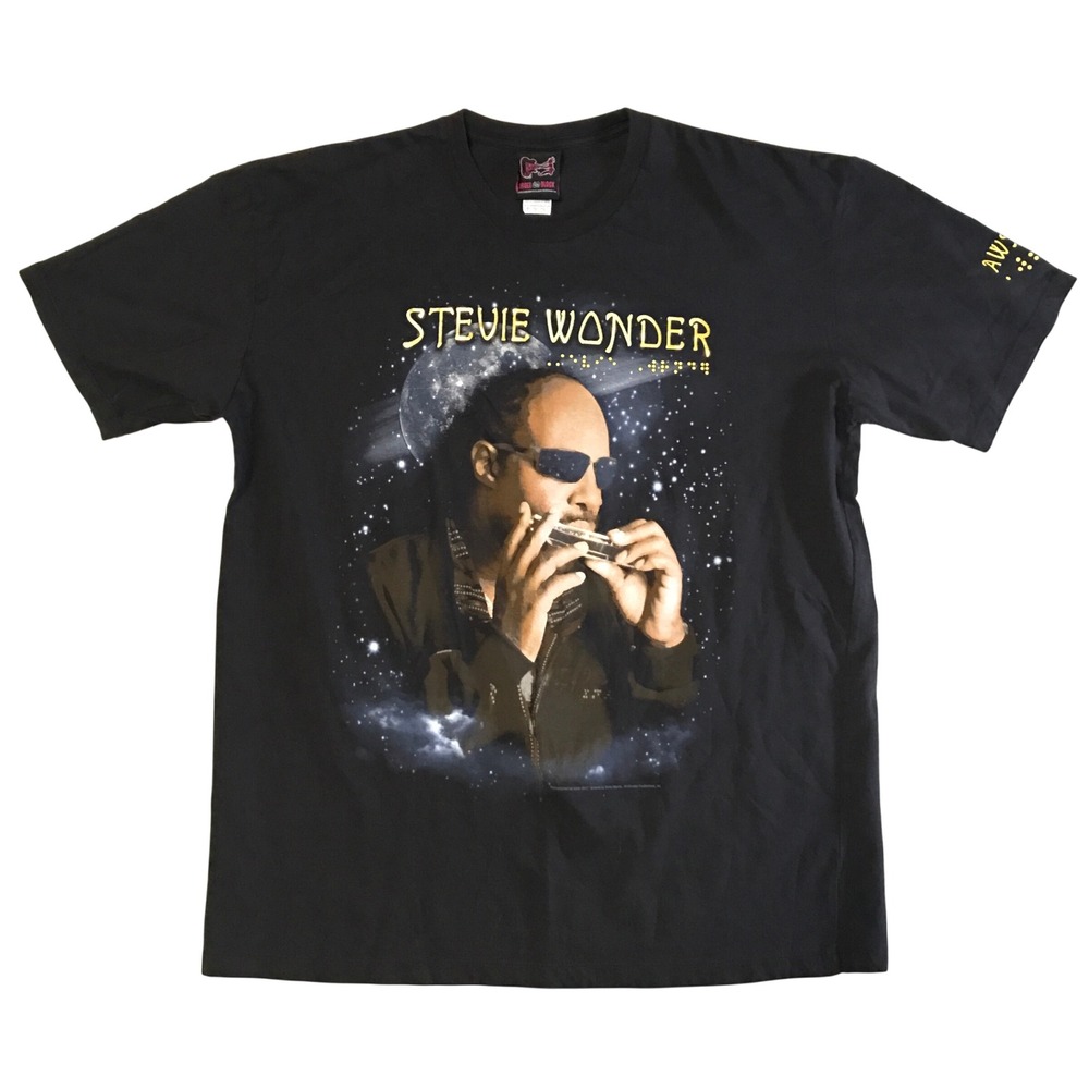 Stevie Wonder A Wonder Summer's Night 2007 Tour Shirt Black XL Cinder Block Mens